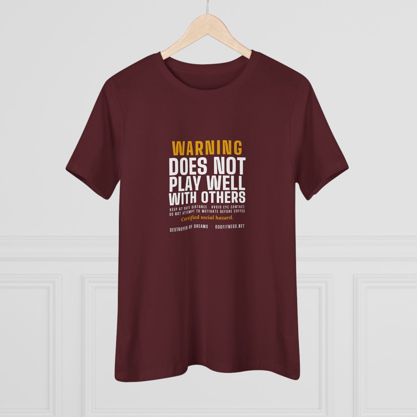 DoD Fitness - Warning Label Women's Tee