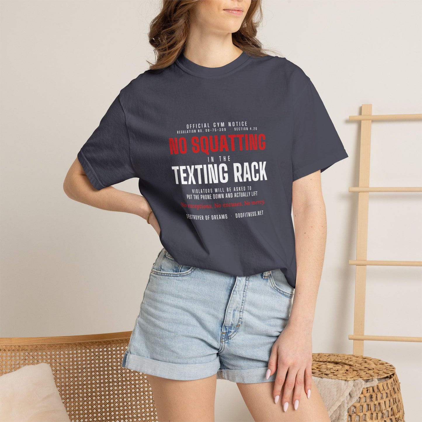 DoD Fitness - No Squatting Texting Rack Men's Tee