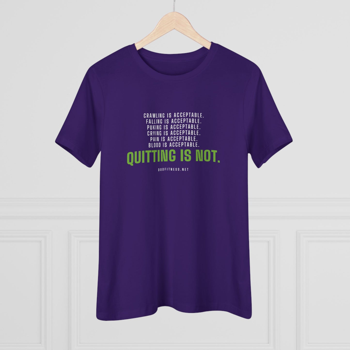 DoD Fitness - Quitting Is Not Women's Tee