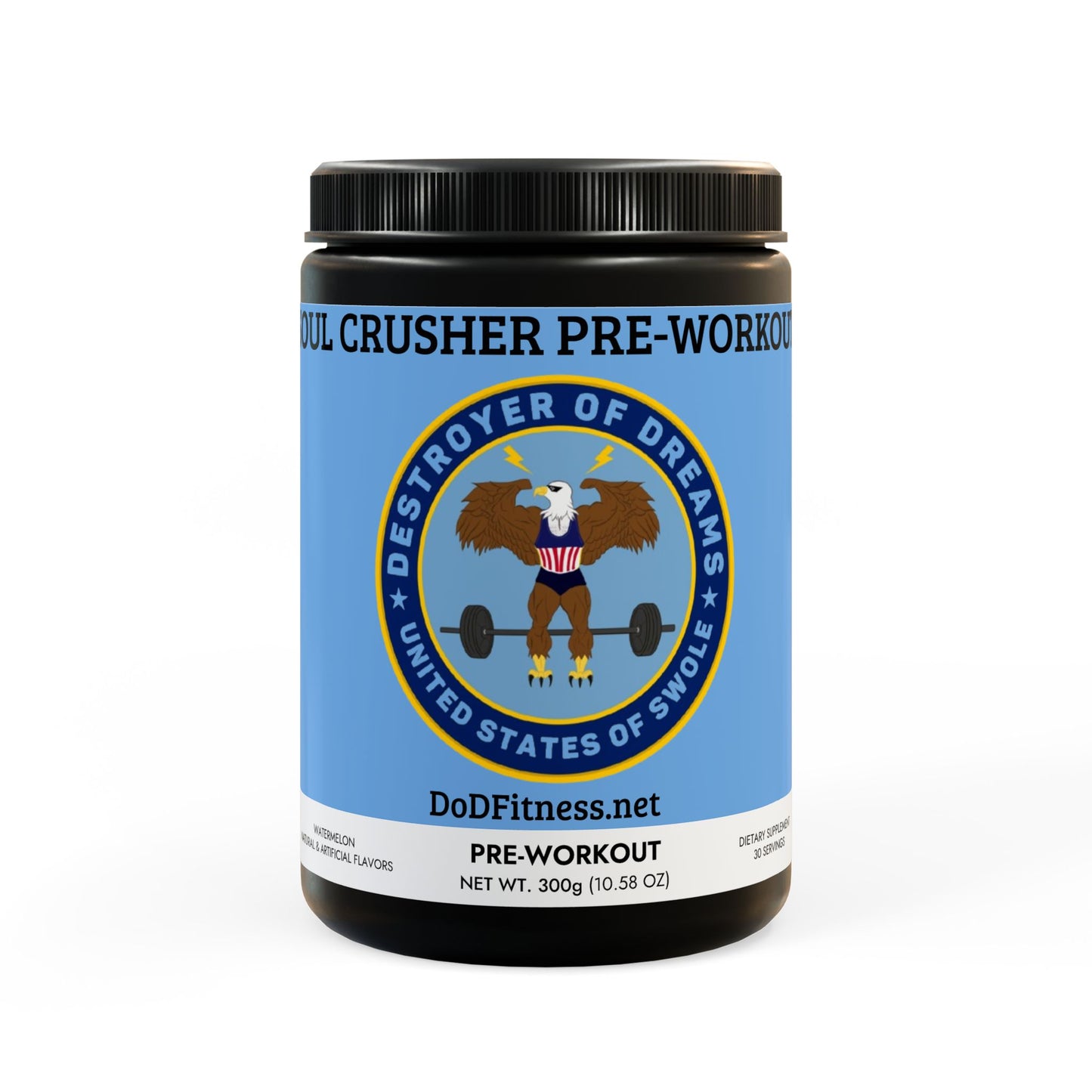 DoD (SOUL CRUSHER) Fitness Pre-workout Supplement, Watermelon (300g, 10.58oz)