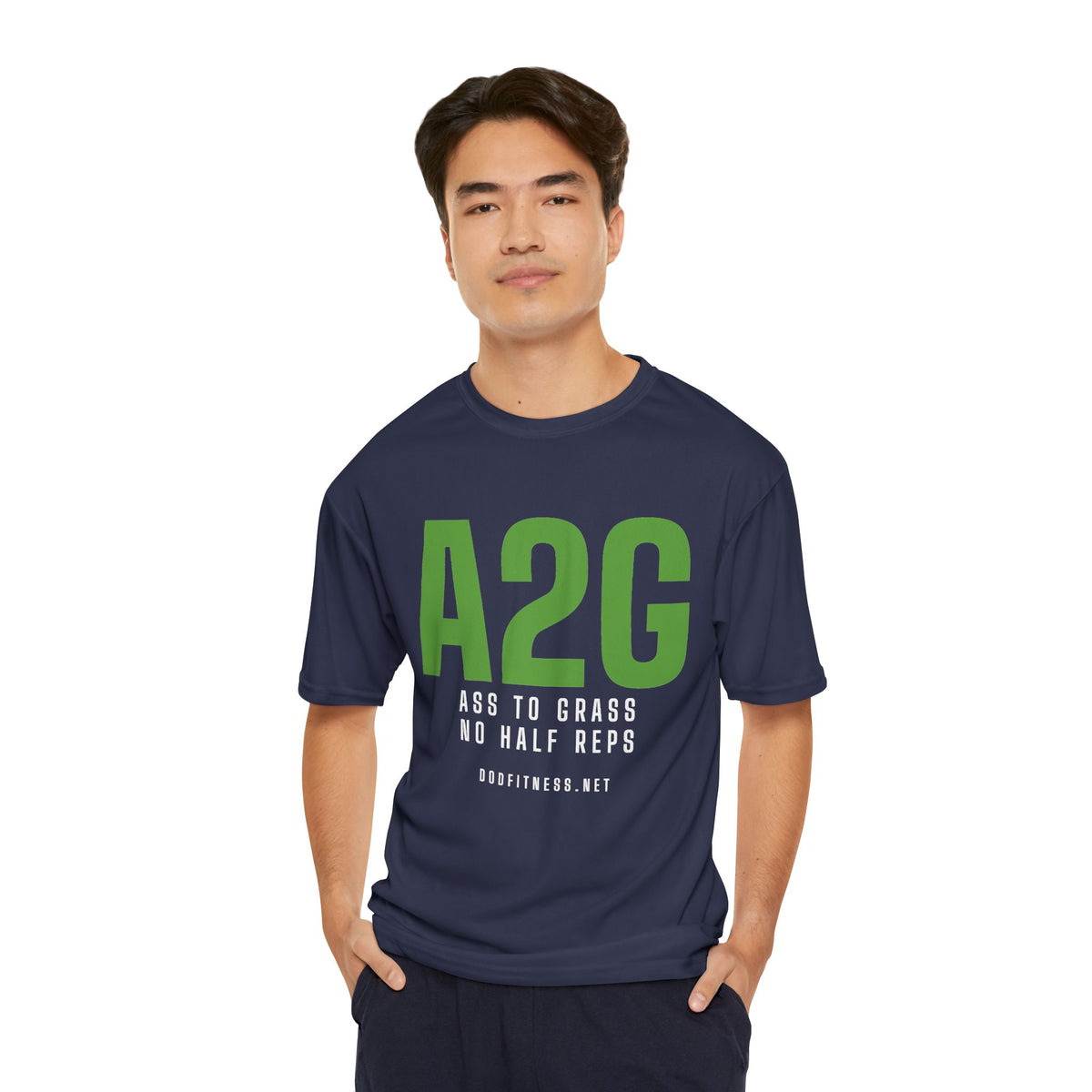 A2G - No Half Reps performance tee - funny gym shirt by DoD Fitness