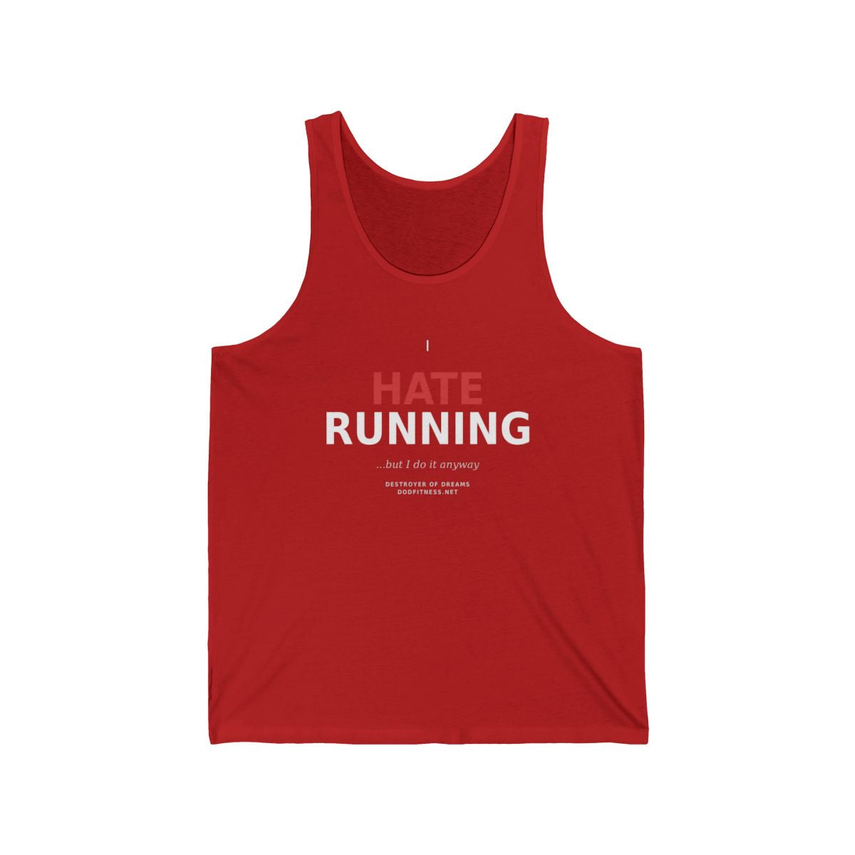 Still Not Running - Anti Cardio MensTank in Red