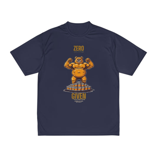 Zero Bothers moisture wicking shirt in Navy - funny gym shirt by DoD Fitness