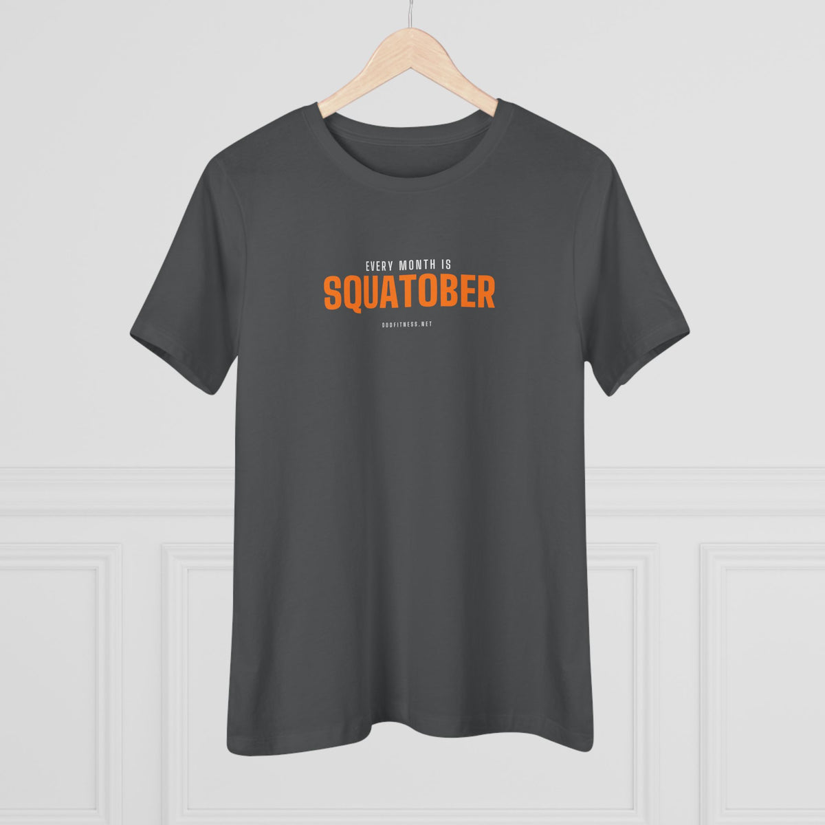 Squatober women's tee - funny gym shirt by DoD Fitness