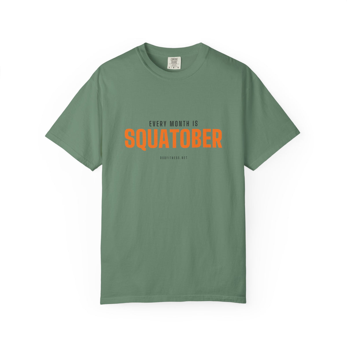 Squatober men's tee in Light Green - funny gym shirt by DoD Fitness