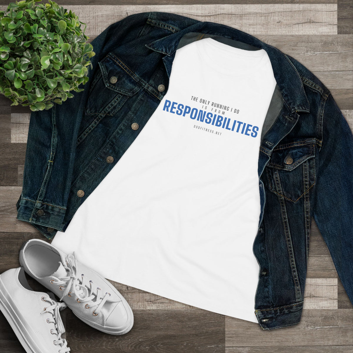DoD Fitness - Running From Responsibilities Women's Tee