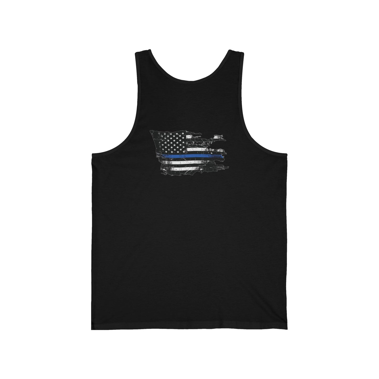 Thin Blue Line men's tank - funny gym shirt by DoD Fitness