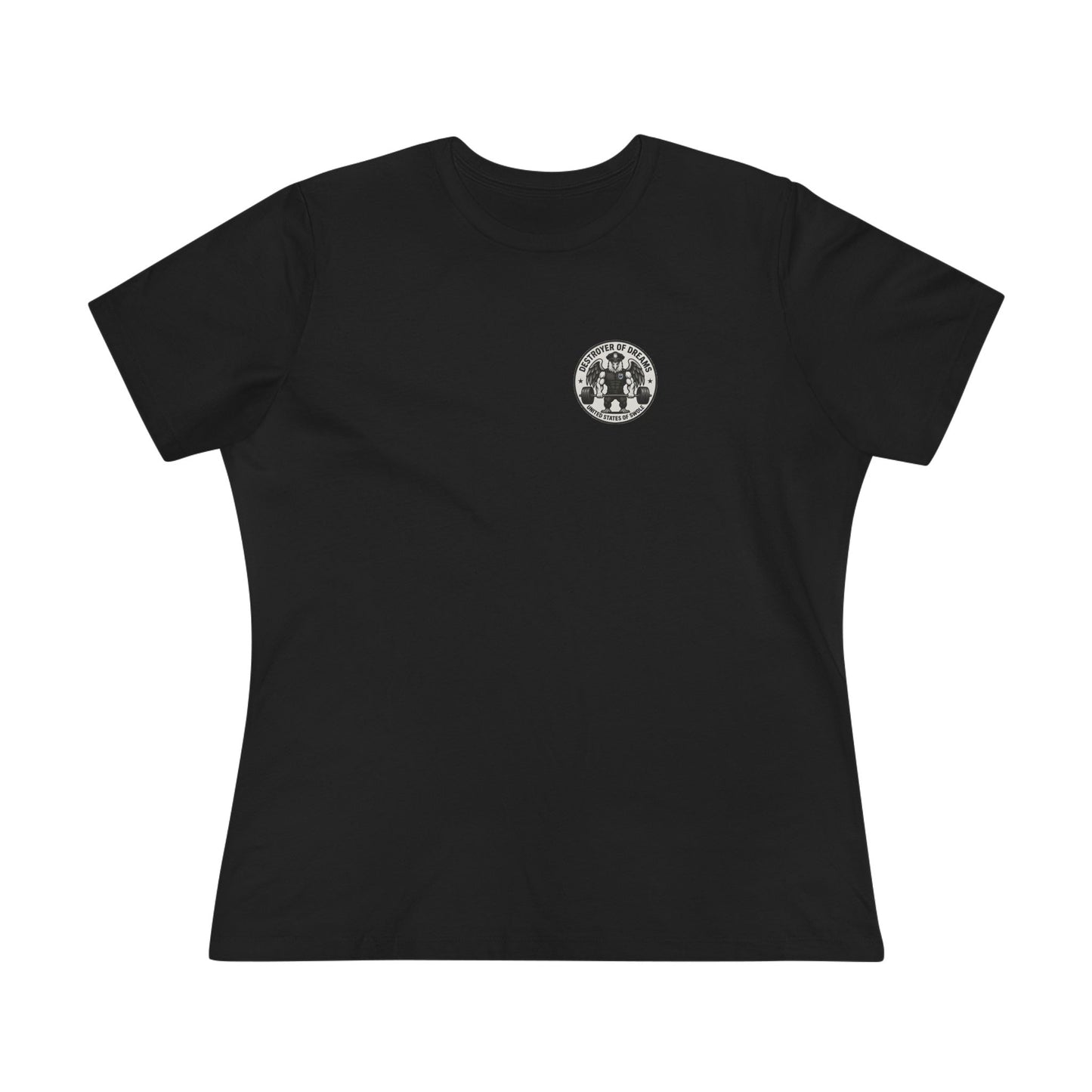 Thin Blue Line women's tee in Black - funny gym shirt by DoD Fitness