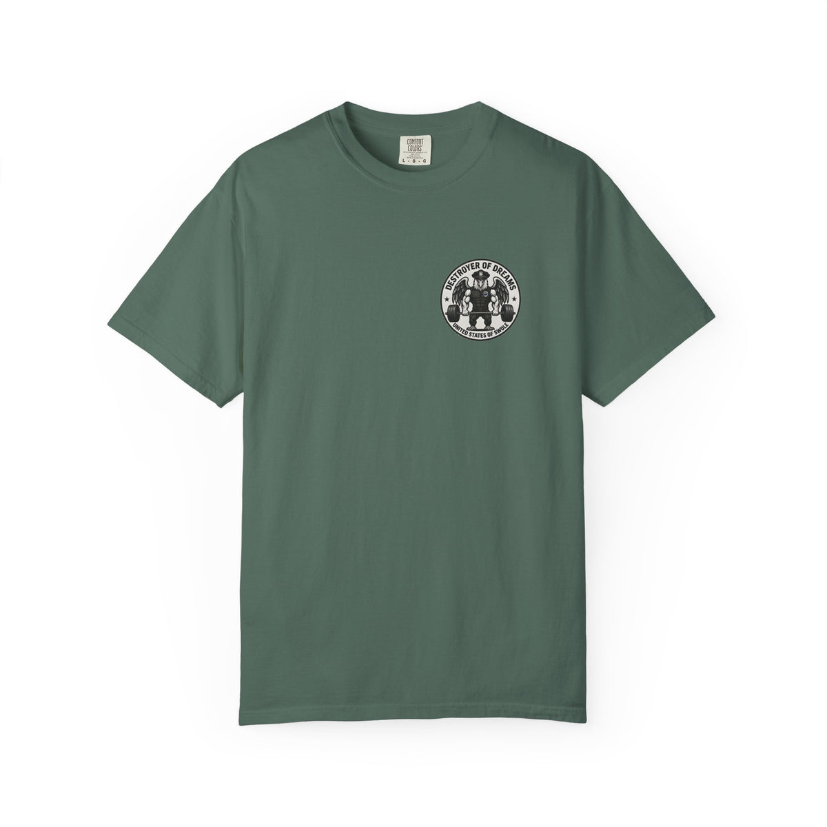 Thin Blue Line men's tee in Blue Spruce - funny gym shirt by DoD Fitness