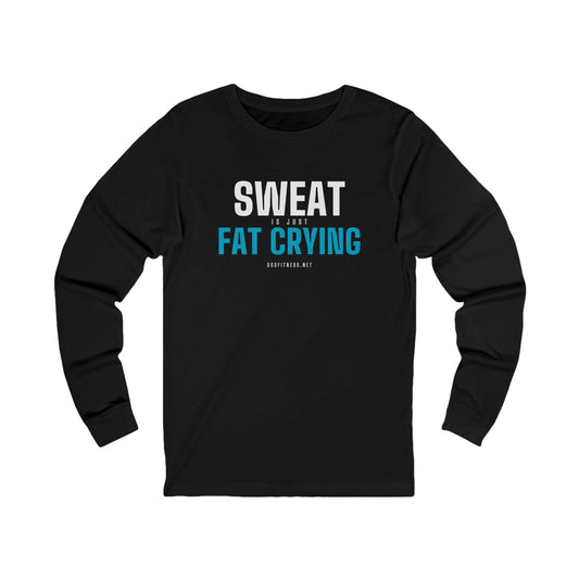 Fat Crying Frown long sleeve tee in Black - funny gym shirt by DoD Fitness
