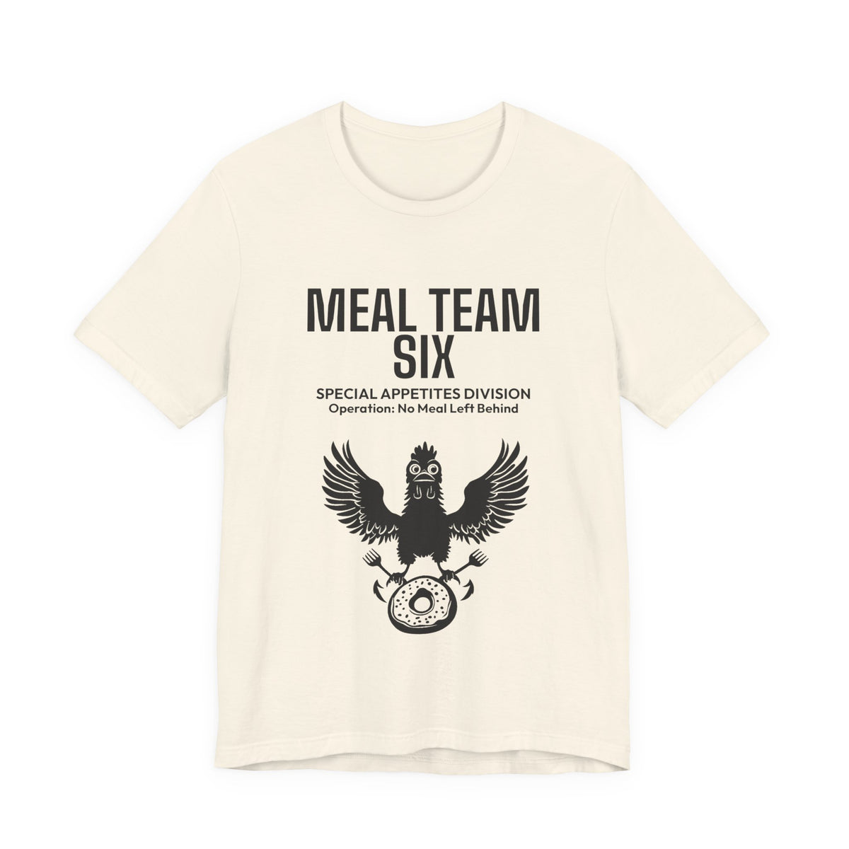 MEAL Team 6 - No Meal Left Behind men's tee in Natural - funny gym shirt by DoD Fitness