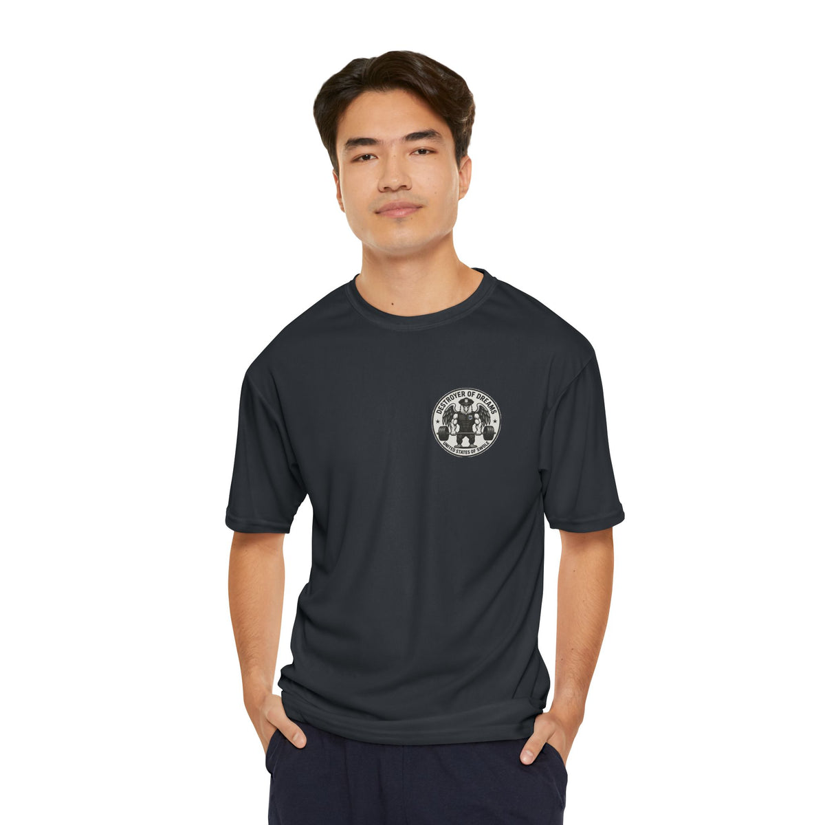 Thin Blue Line moisture wicking shirt - funny gym shirt by DoD Fitness