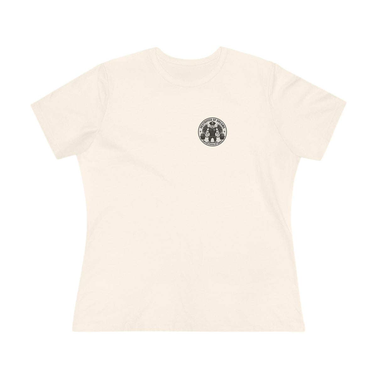 Thin Blue Line women's tee in Natural - funny gym shirt by DoD Fitness