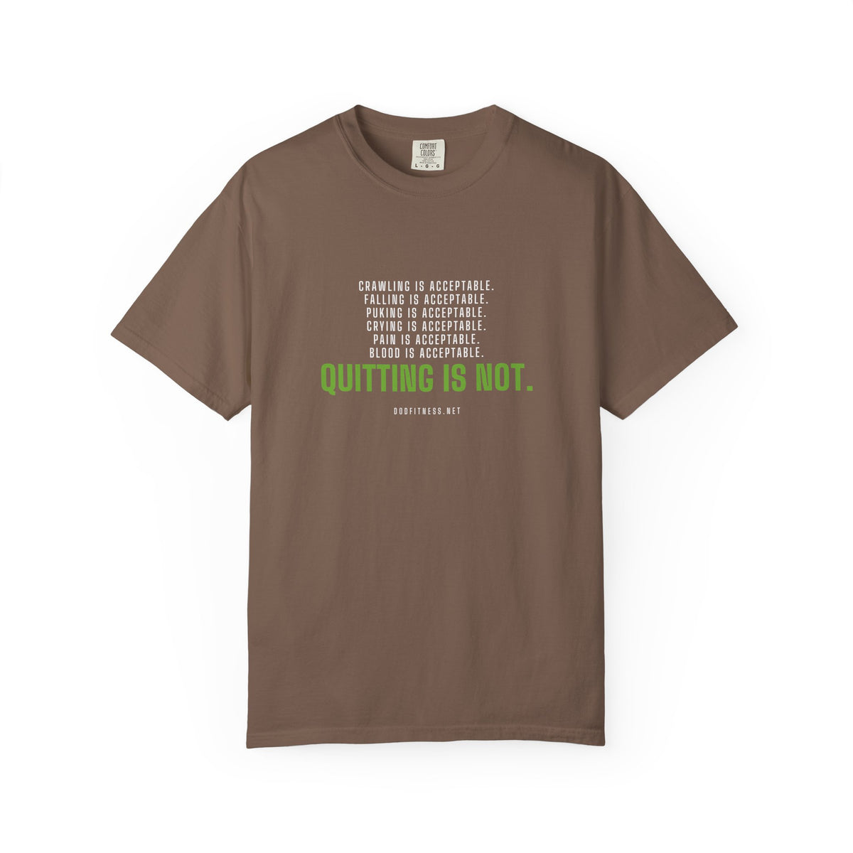 Quitting Is Not men's tee - funny gym shirt by DoD Fitness
