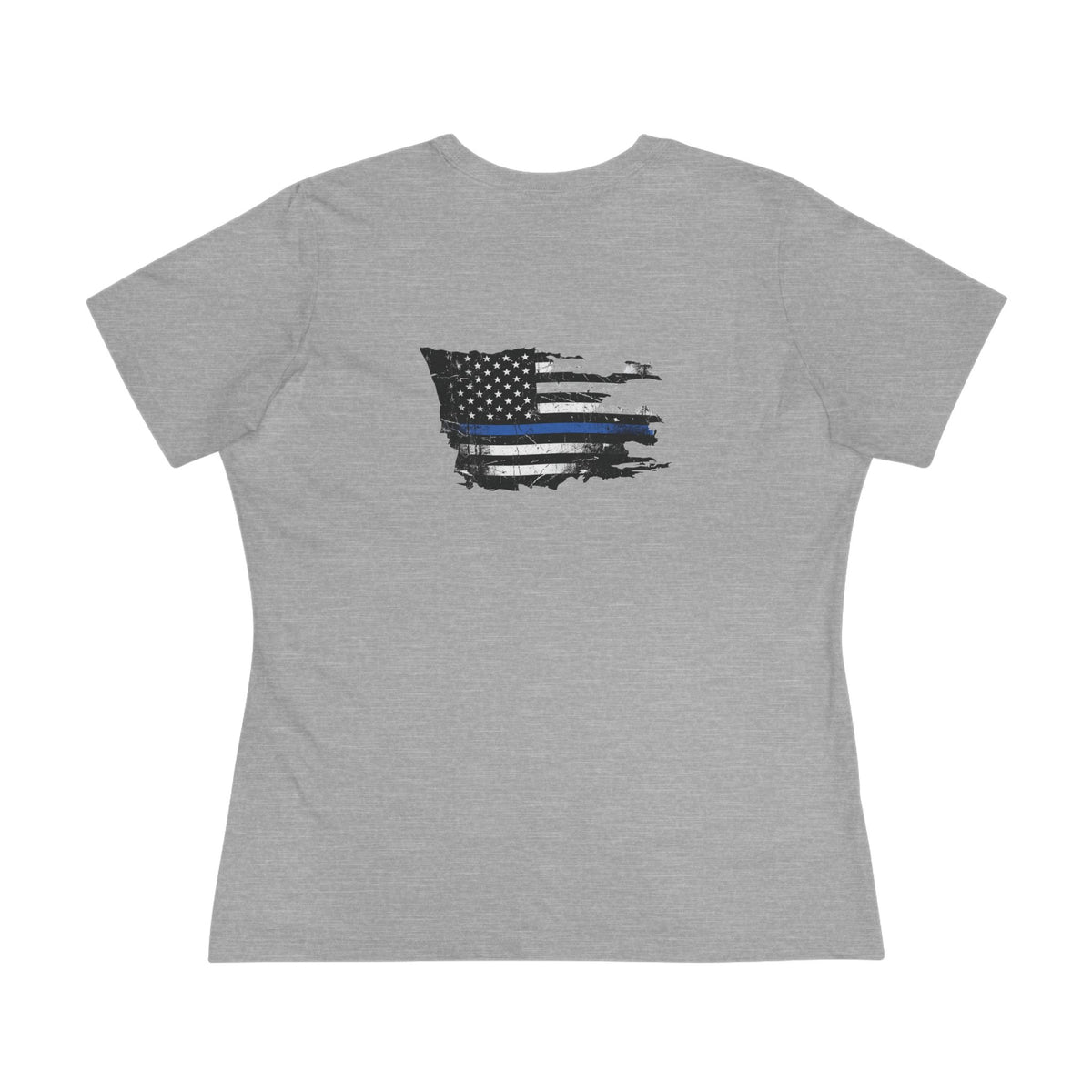Thin Blue Line women's tee - funny gym shirt by DoD Fitness