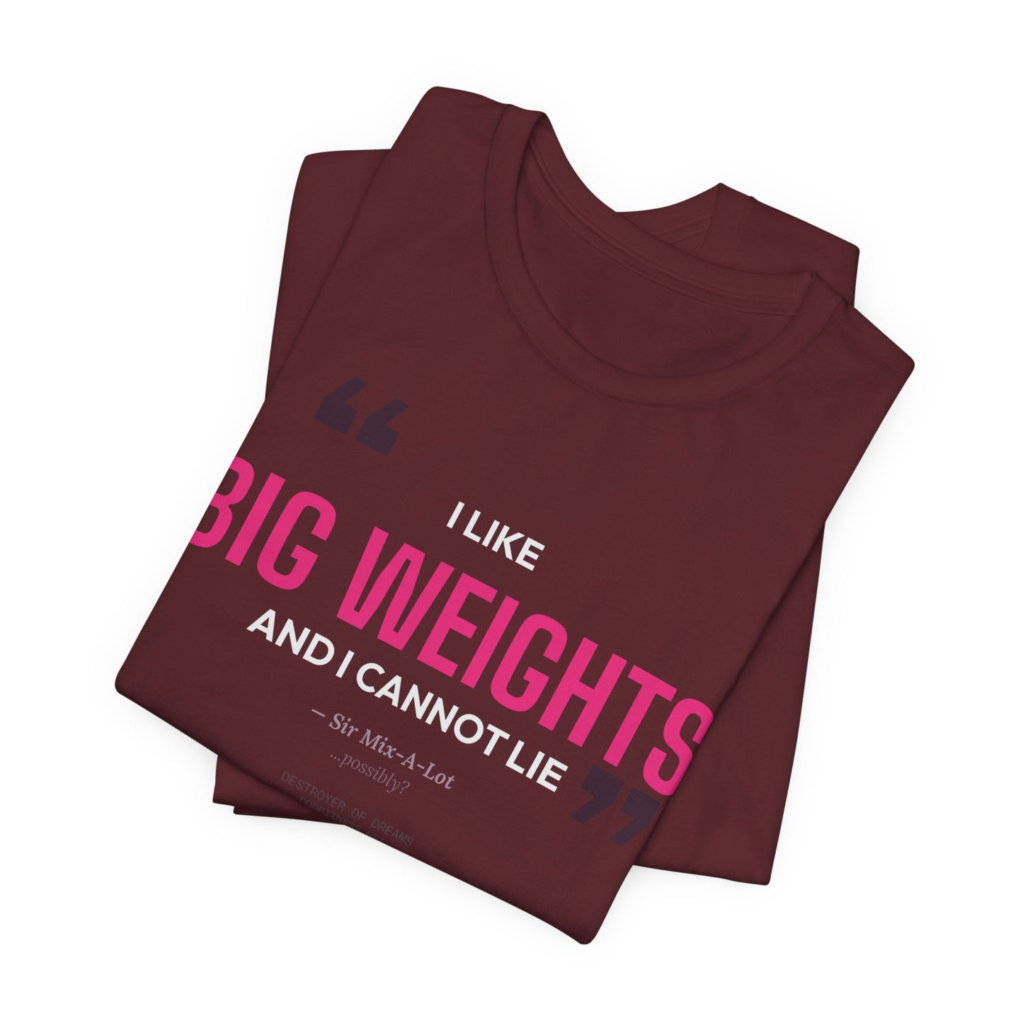 Big Weights men's tee - funny gym shirt by DoD Fitness