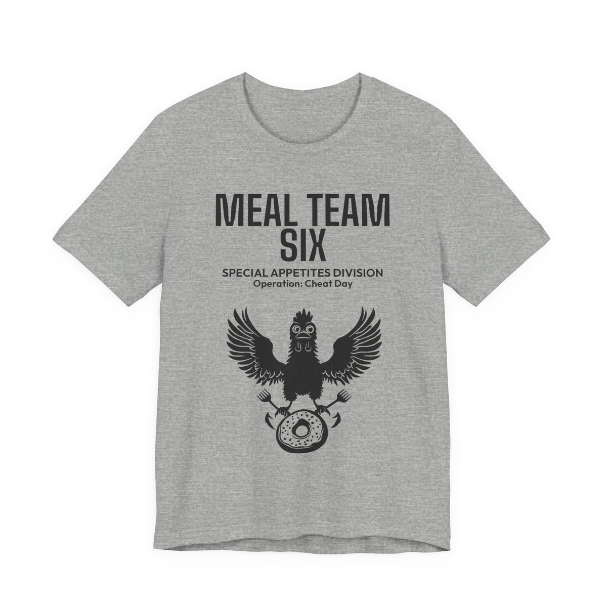 MEAL Team 6 - Operation: Cheat Day men's tee in Athletic Heather - funny gym shirt by DoD Fitness
