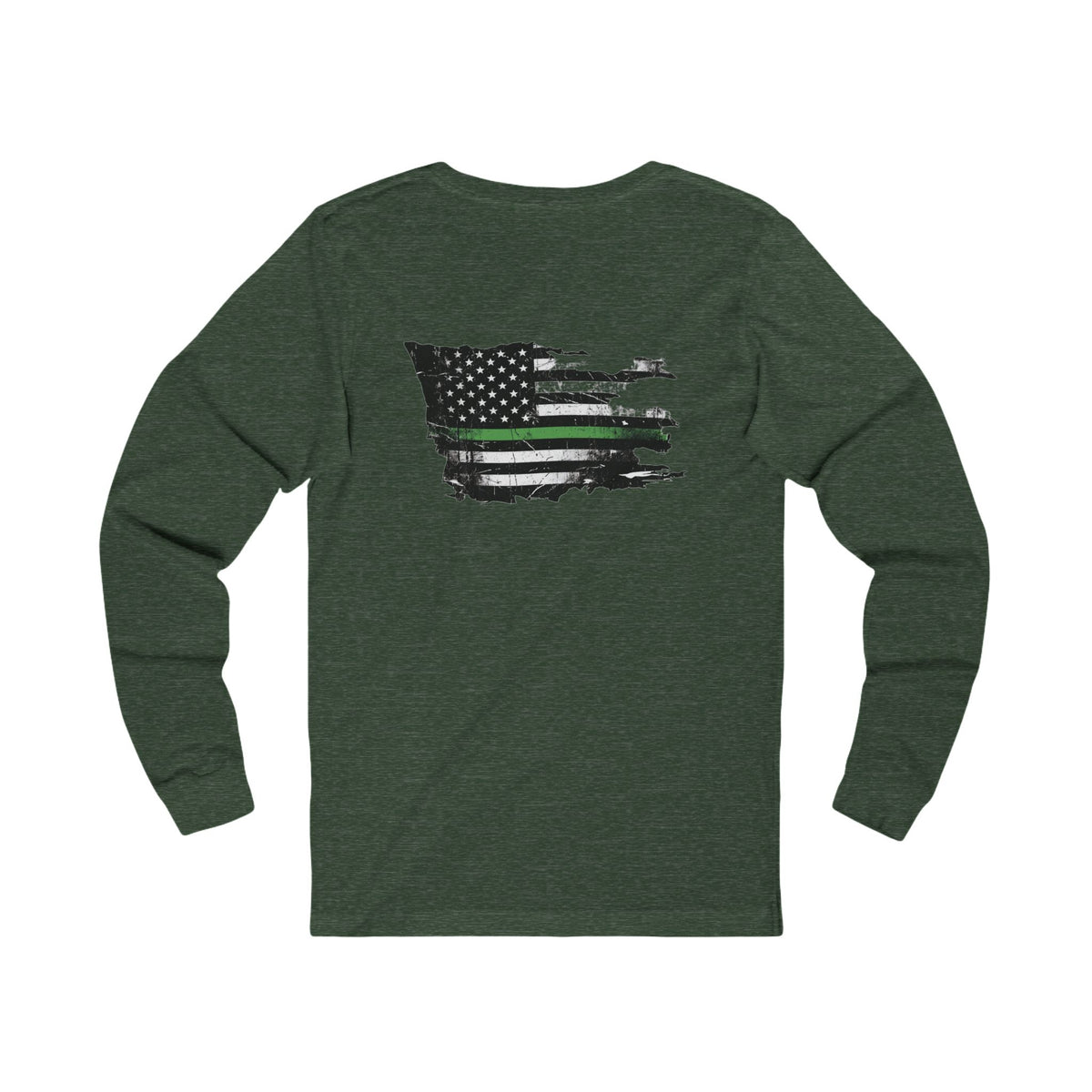 Thin Green Line long sleeve - funny gym shirt by DoD Fitness