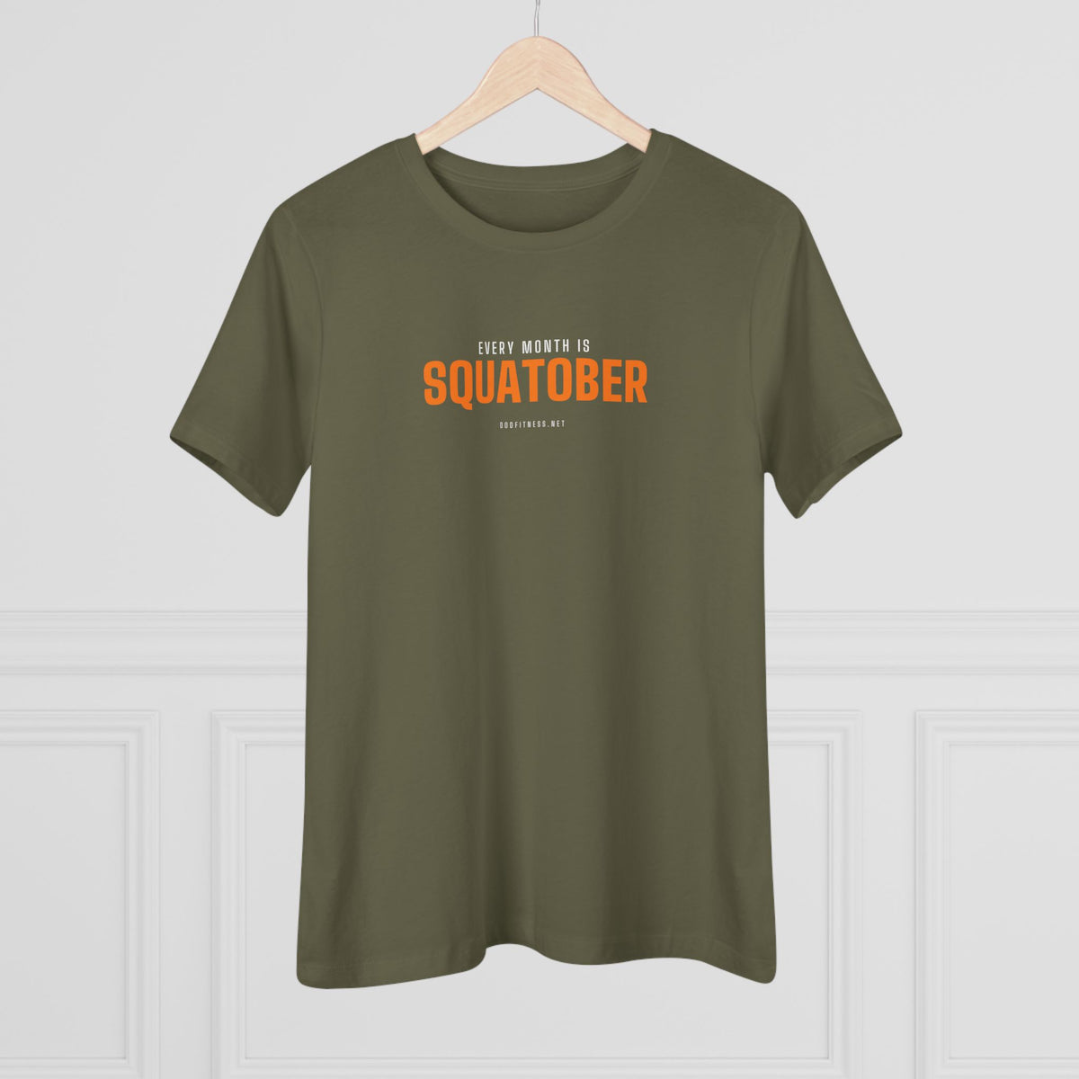 Squatober women's tee - funny gym shirt by DoD Fitness
