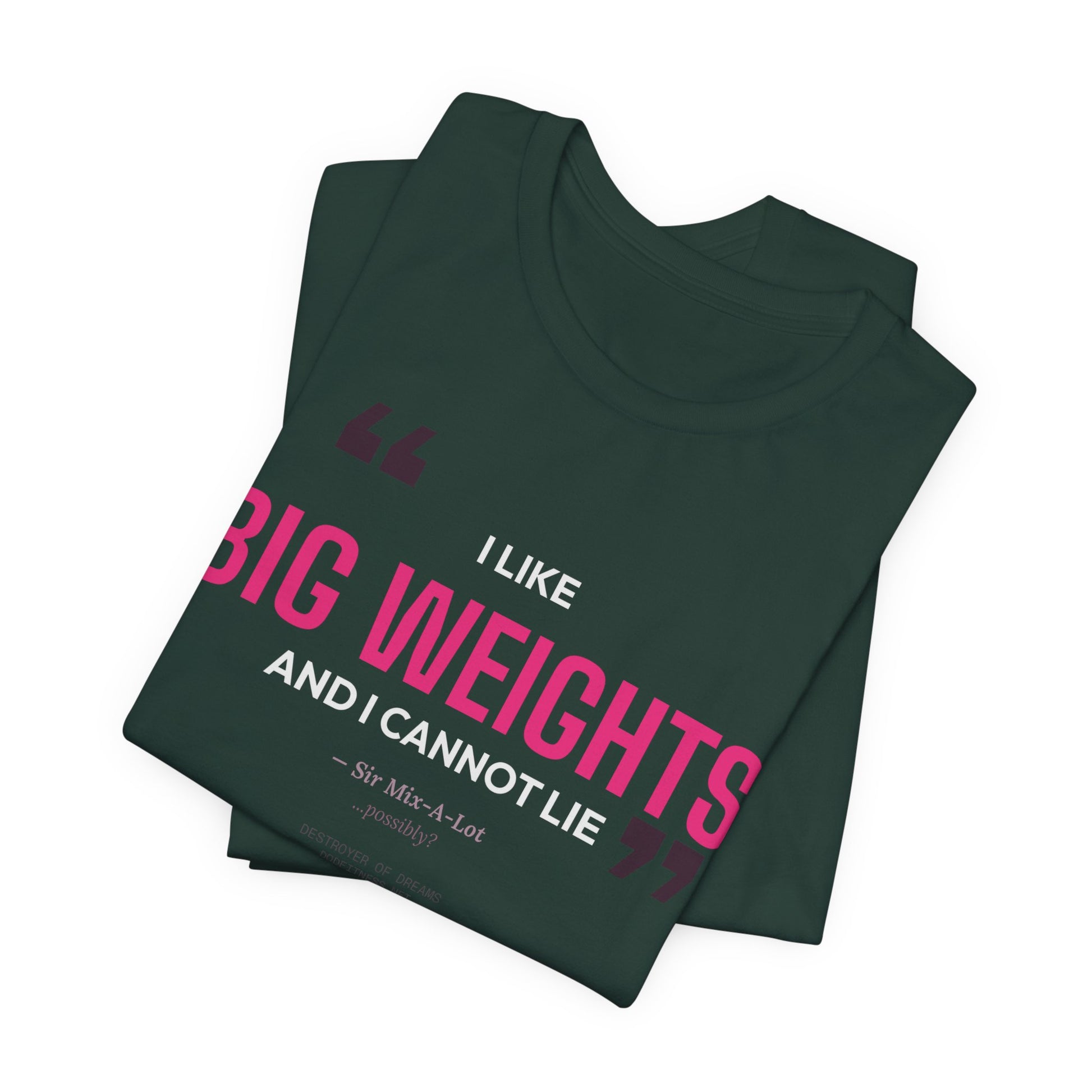 Big Weights men's tee - funny gym shirt by DoD Fitness