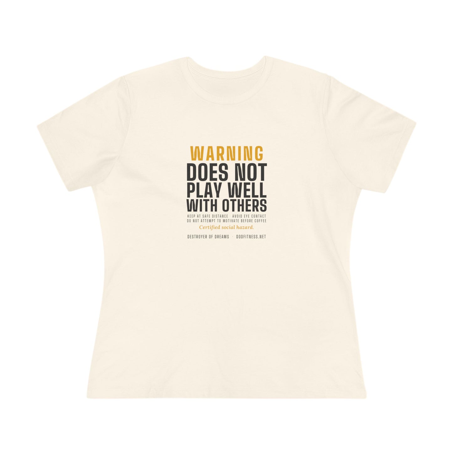DoD Fitness - Warning Label Women's Tee