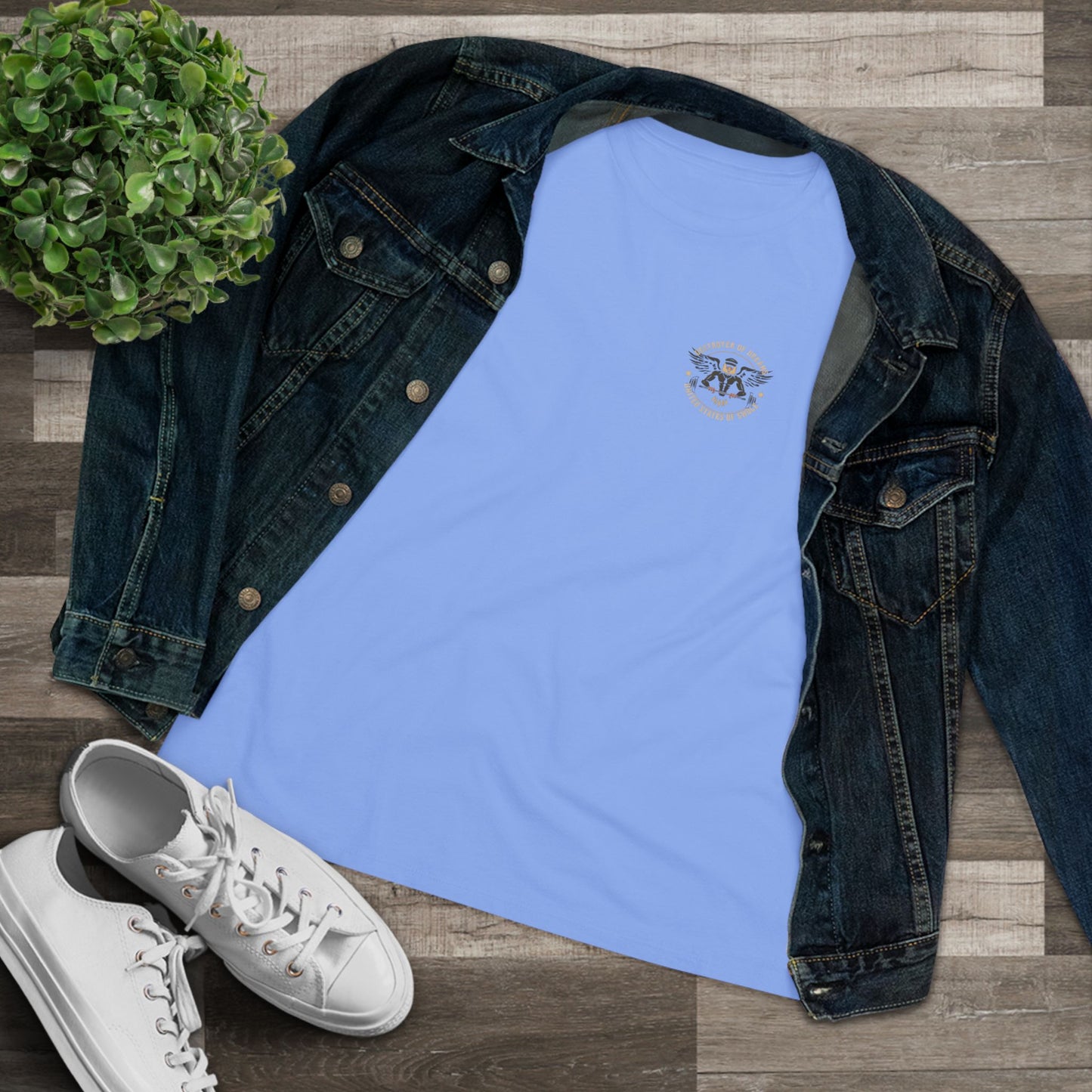 United We Serve - Military women's tee - funny gym shirt by DoD Fitness