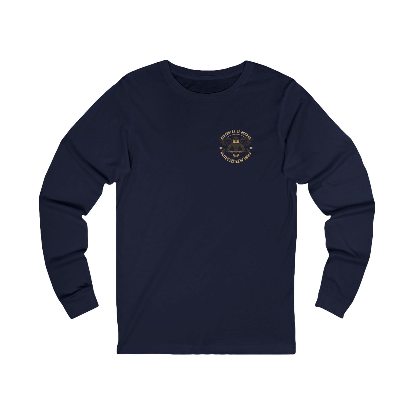 United We Serve - Military long sleeve in Navy - funny gym shirt by DoD Fitness