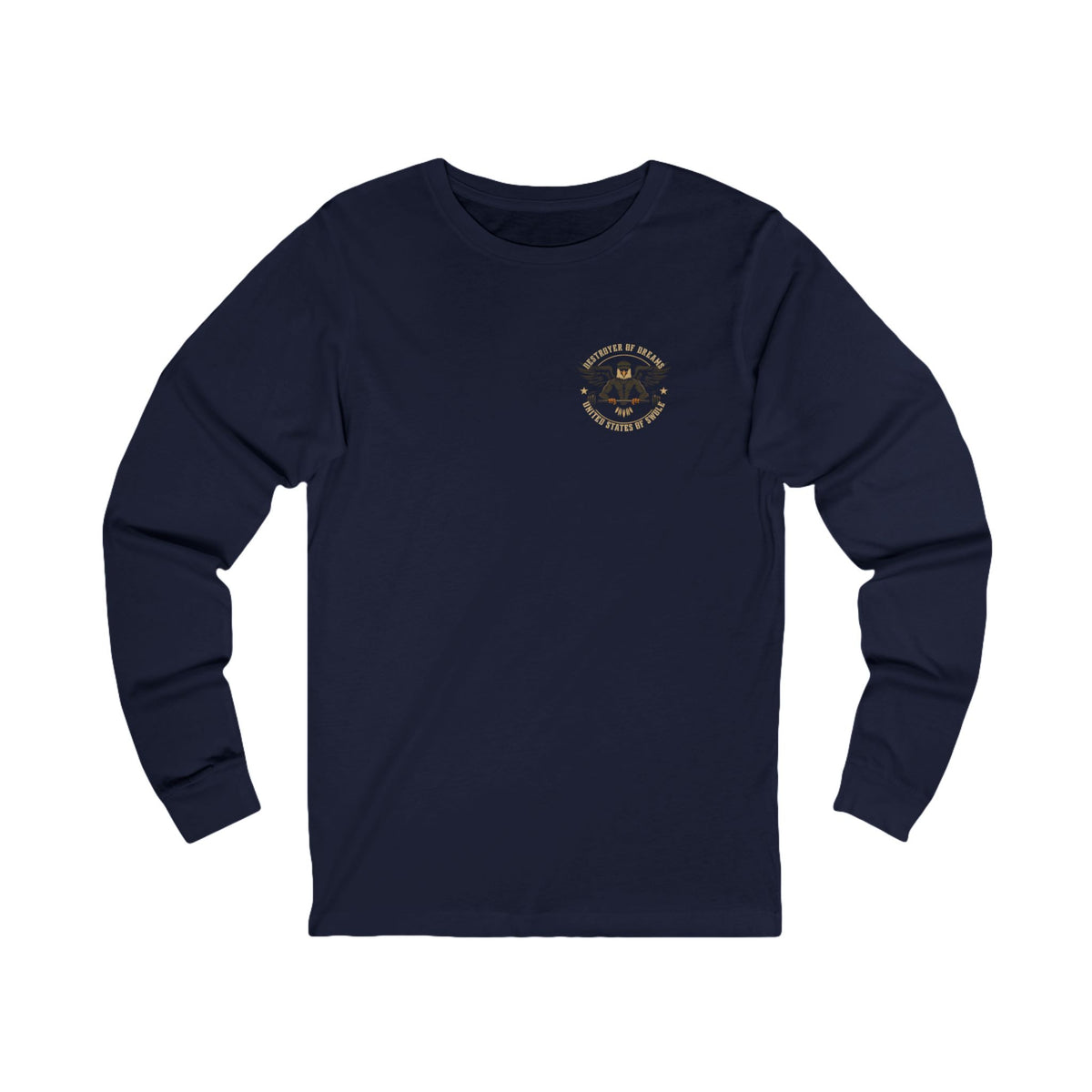 United We Serve - Military long sleeve in Navy - funny gym shirt by DoD Fitness