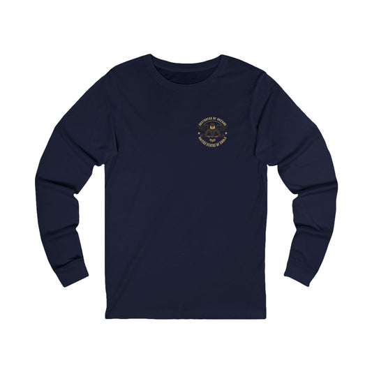 United We Serve - Military long sleeve in Navy - funny gym shirt by DoD Fitness