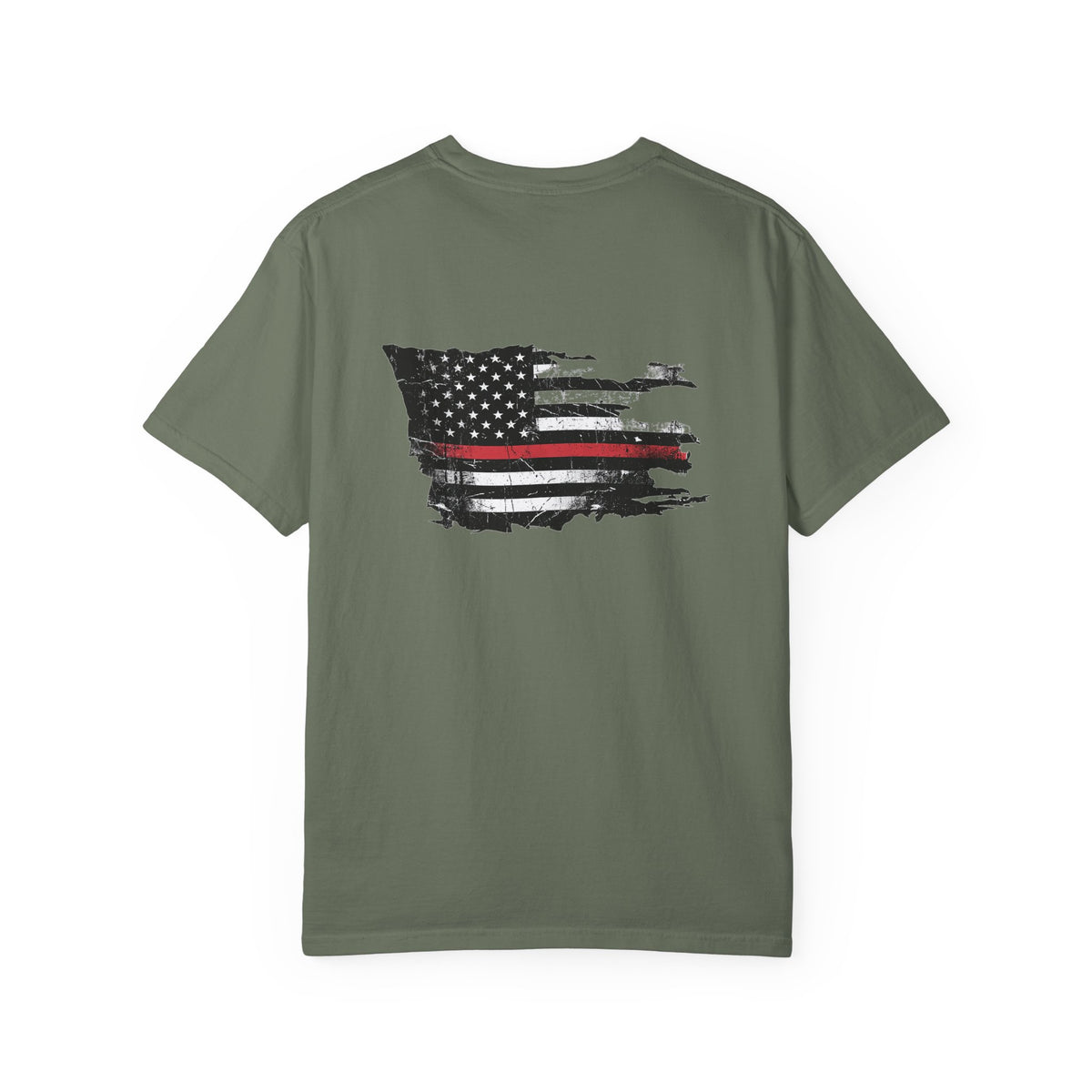 Thin Red Line men's tee - funny gym shirt by DoD Fitness