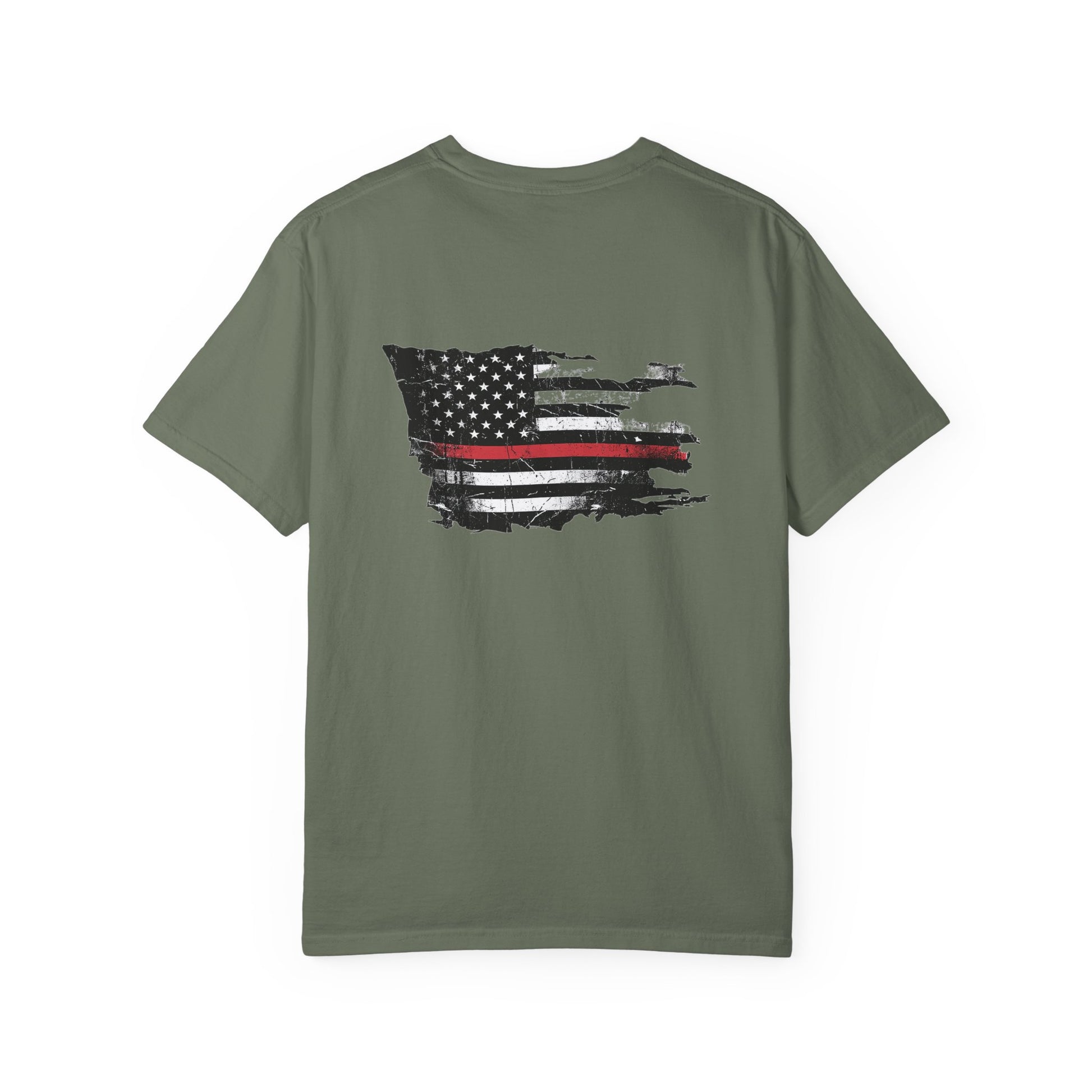 Thin Red Line men's tee - funny gym shirt by DoD Fitness