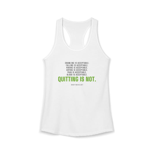 DoD Fitness - Quitting Is Not Women's Tank
