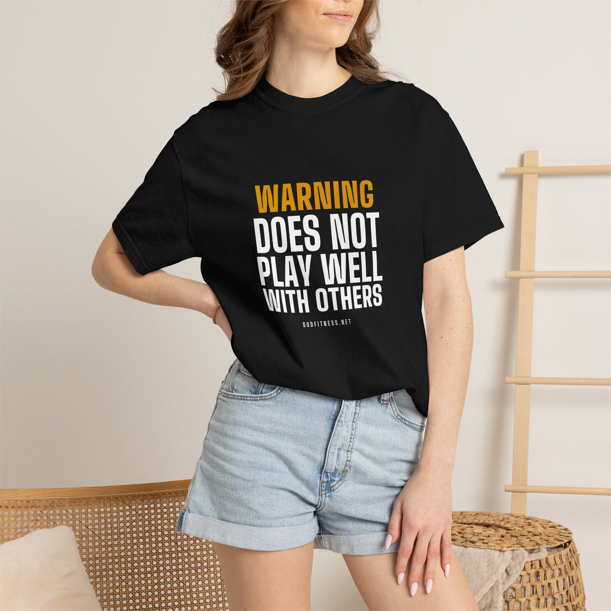 Warning Label men's tee - funny gym shirt by DoD Fitness