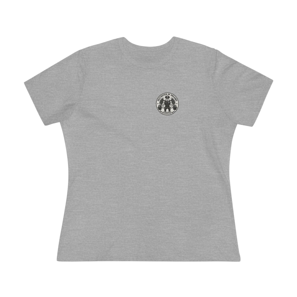 Thin Blue Line women's tee in Athletic Heather - funny gym shirt by DoD Fitness