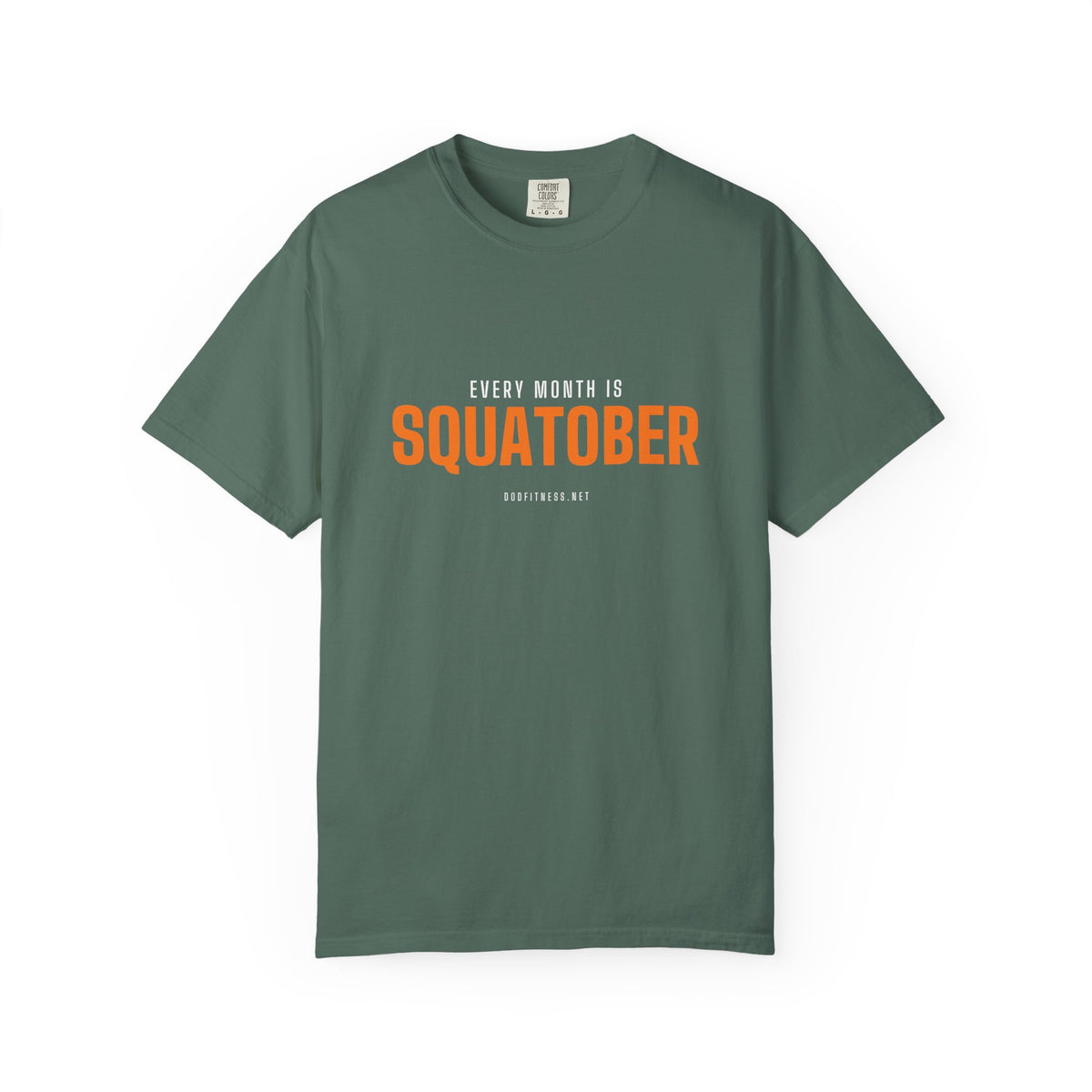 Squatober men's tee in Espresso - funny gym shirt by DoD Fitness