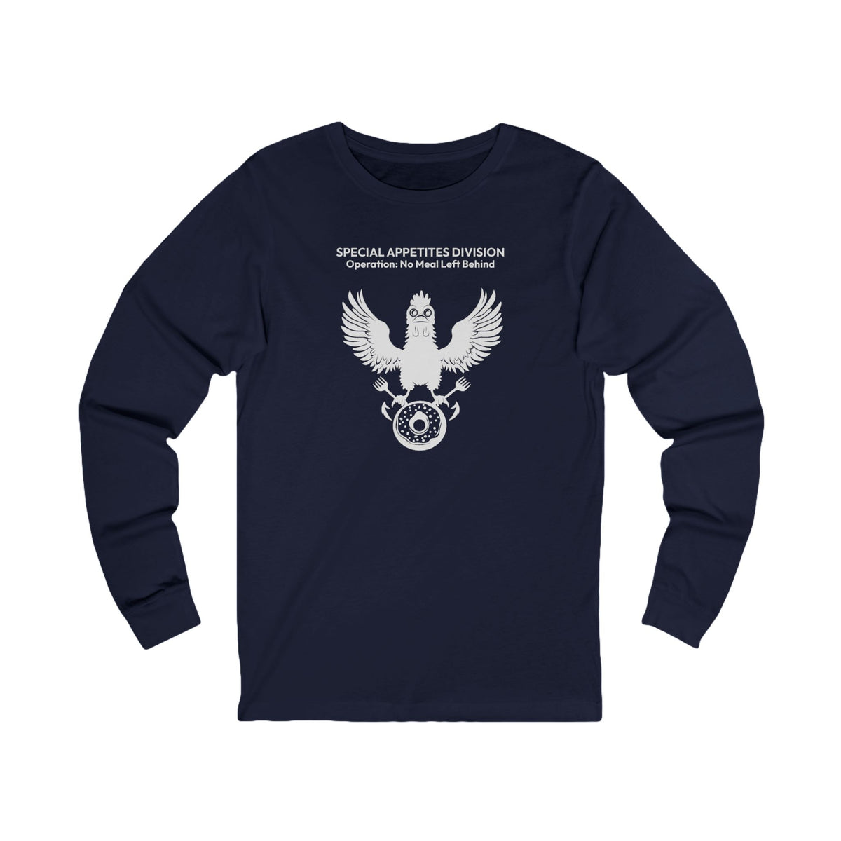 MEAL Team 6 - No Meal Left Behind long sleeve tee in Navy - funny gym shirt by DoD Fitness