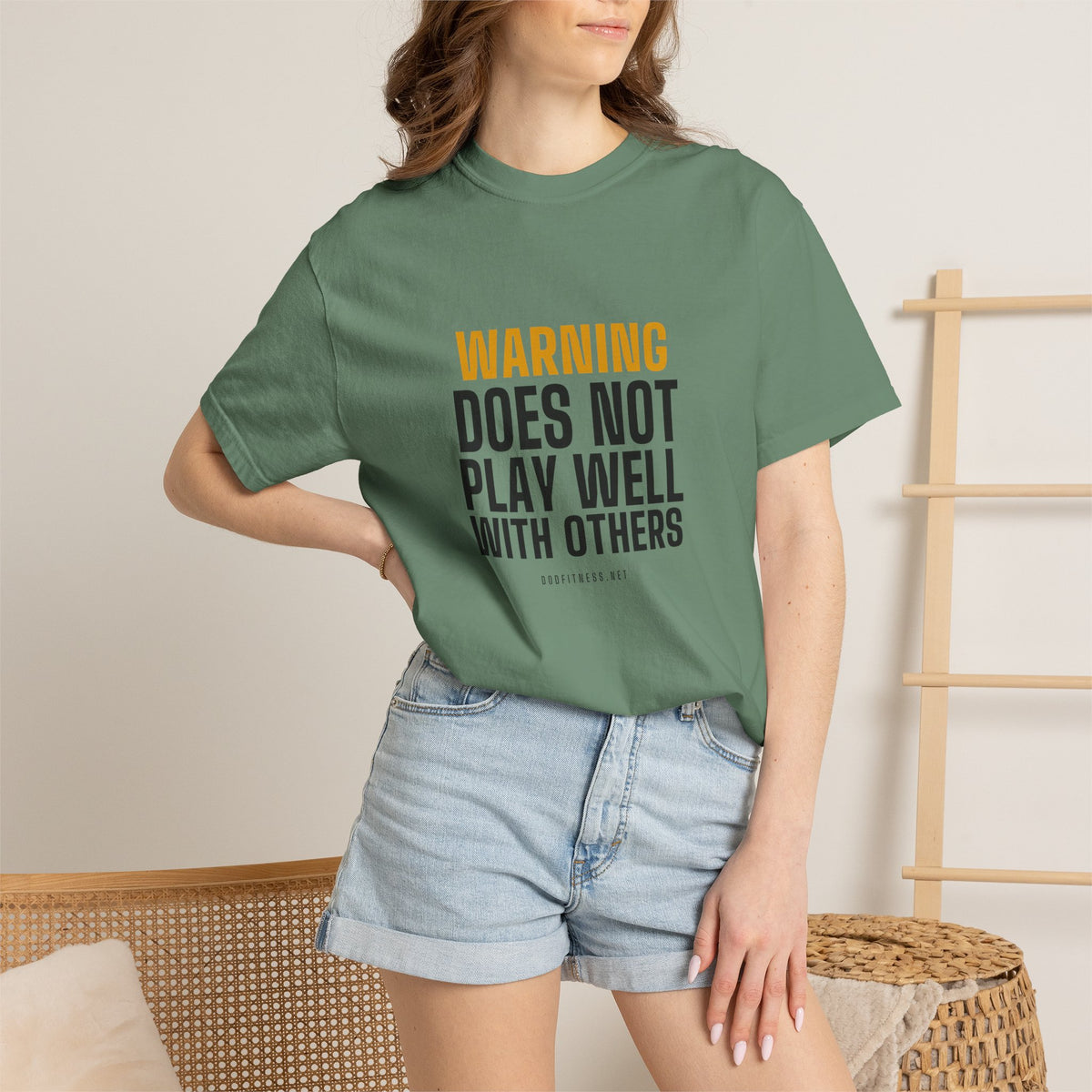 Warning Label men's tee - funny gym shirt by DoD Fitness