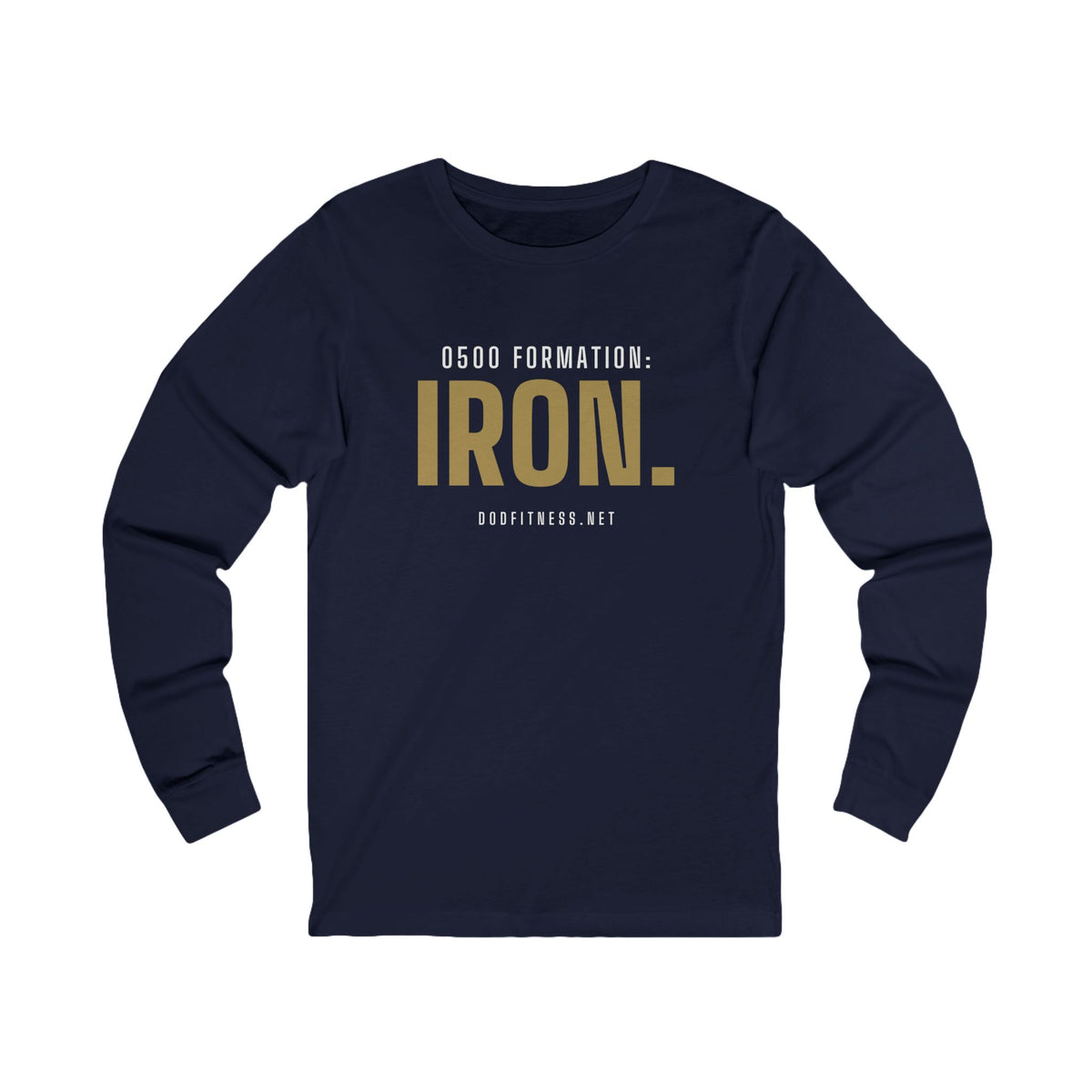 0500 Formation long sleeve tee in Navy - funny gym shirt by DoD Fitness