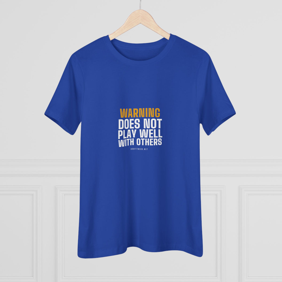 Warning Label women's tee - funny gym shirt by DoD Fitness