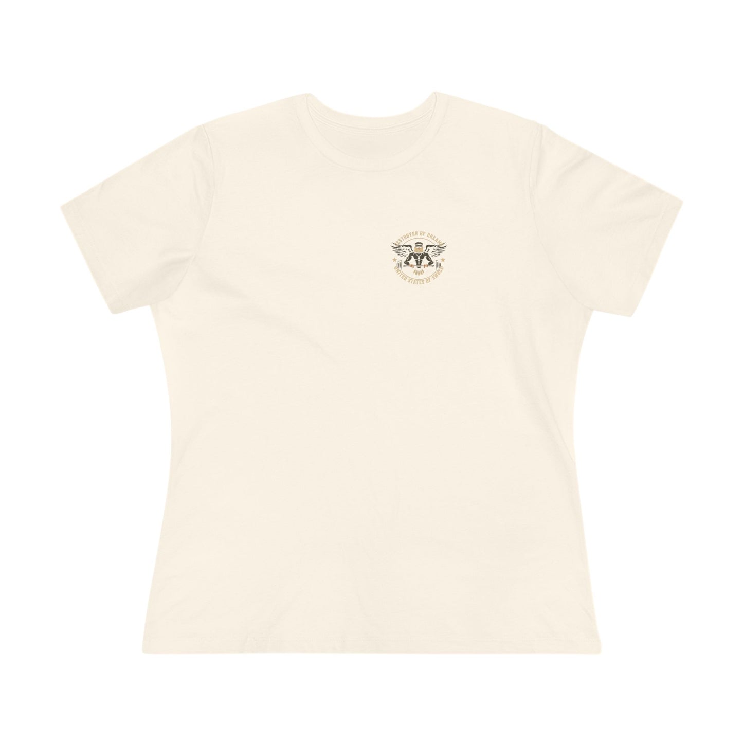 United We Serve - Military women's tee in Natural - funny gym shirt by DoD Fitness