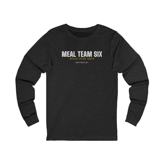 MEAL Team 6 - Special Eating Forces long sleeve tee in Dark Grey Heather - funny gym shirt by DoD Fitness