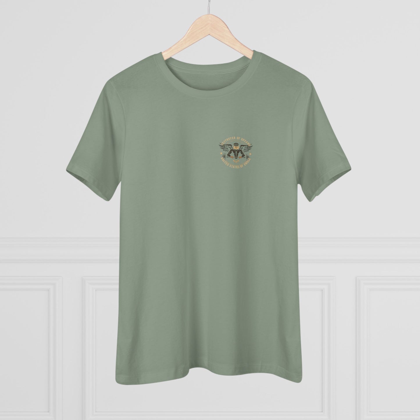 United We Serve - Military women's tee - funny gym shirt by DoD Fitness