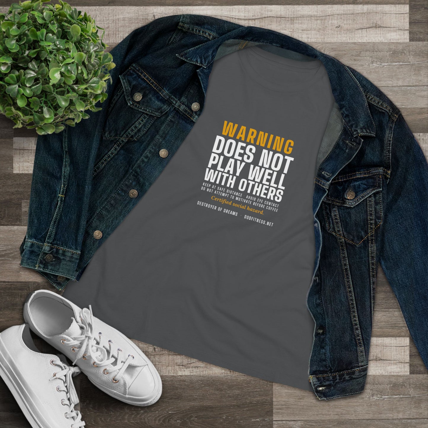 DoD Fitness - Warning Label Women's Tee