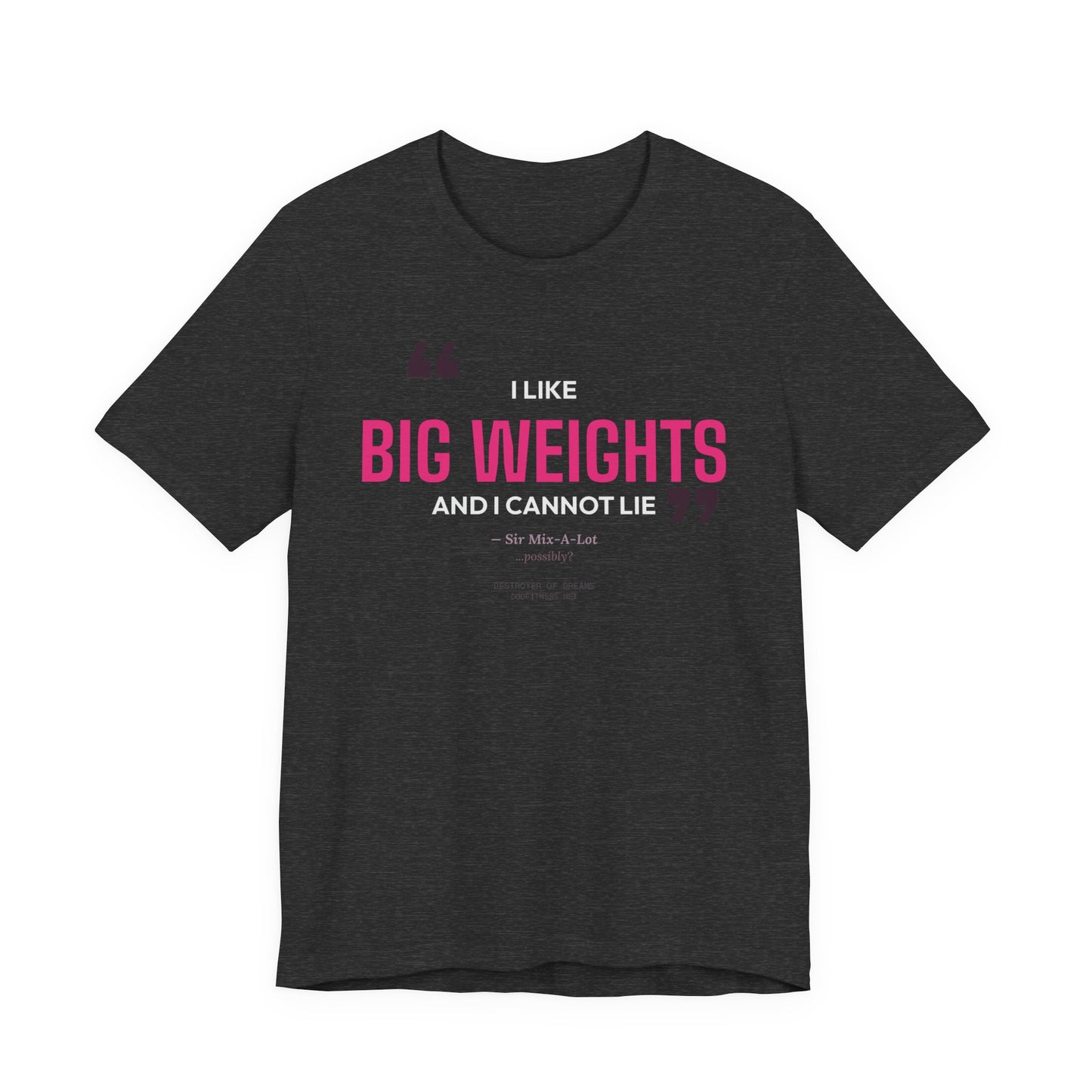 Big Weights men's tee - funny gym shirt by DoD Fitness