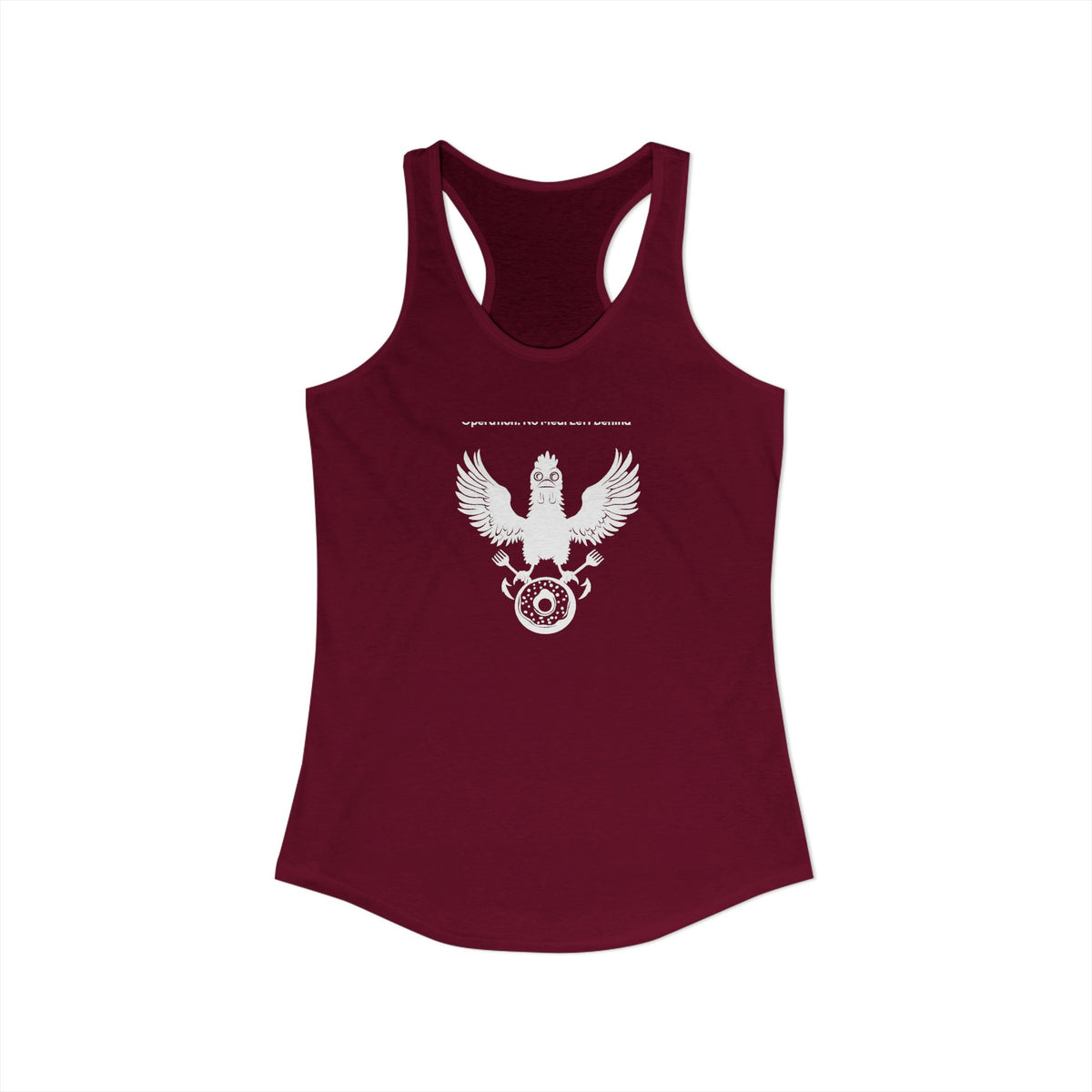MEAL Team 6 - No Meal Left Behind women's racerback tank in Solid Midnight Navy - funny gym tank by DoD Fitness