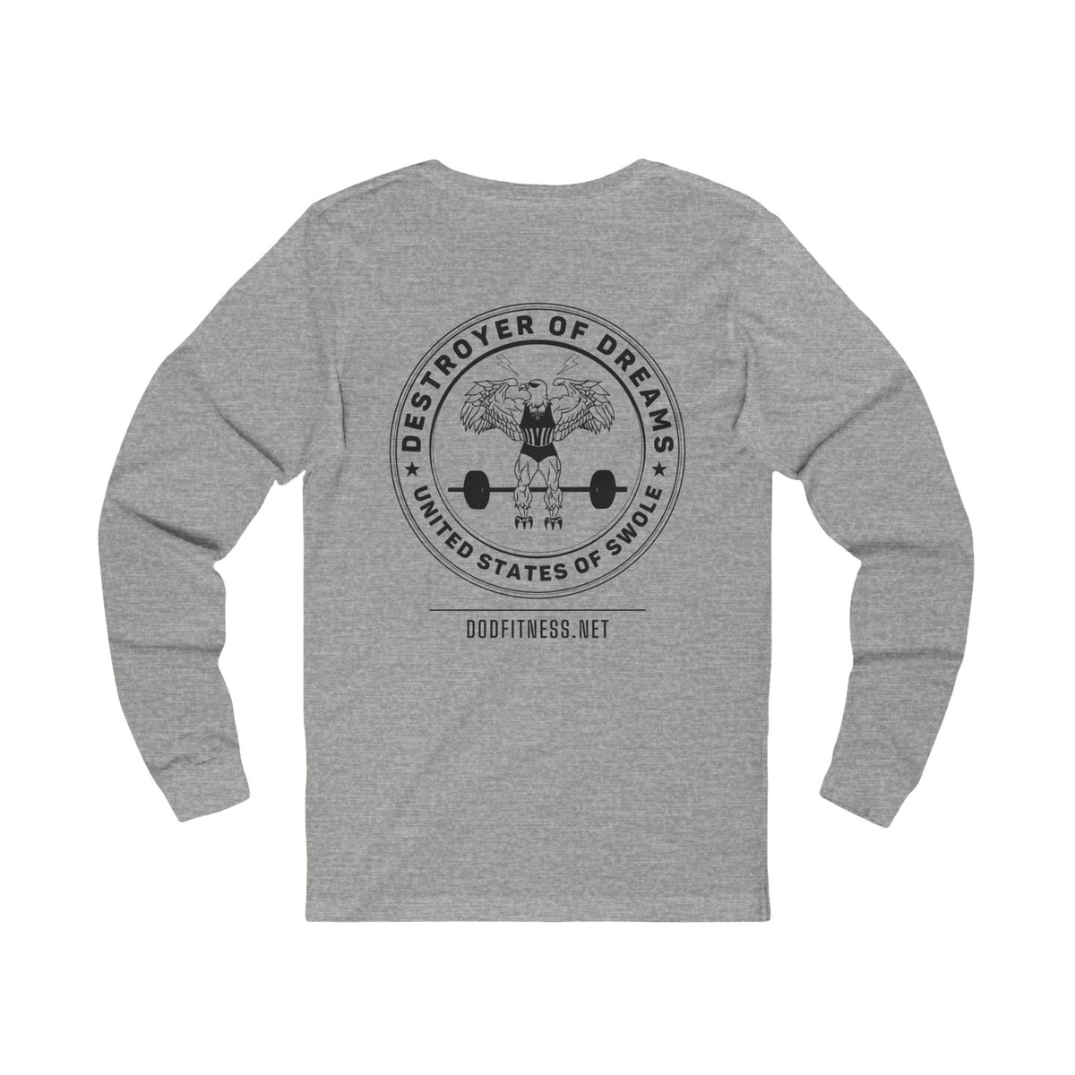 Warning Label long sleeve tee - funny gym shirt by DoD Fitness