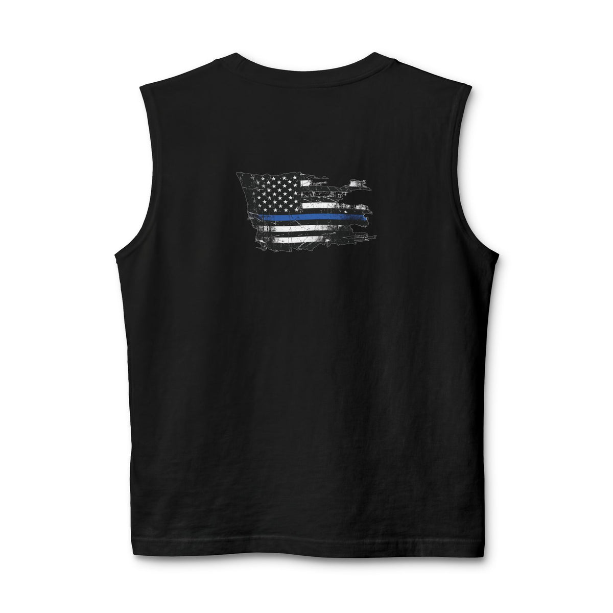 Thin Blue Line stringer tank - funny gym shirt by DoD Fitness
