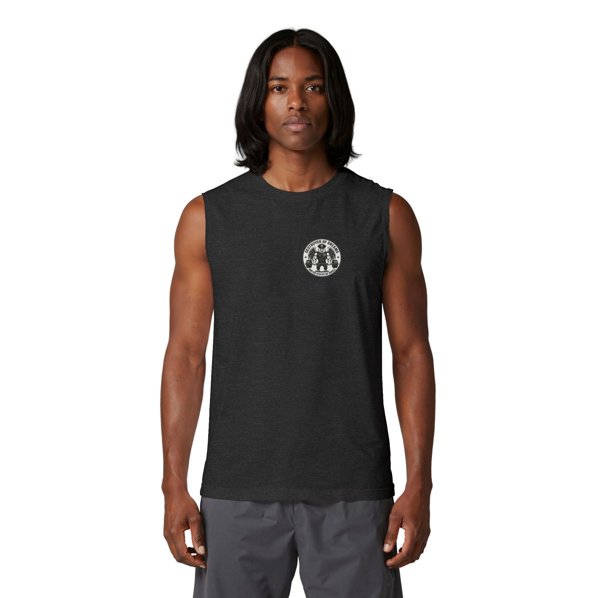 Thin Blue Line stringer tank - funny gym shirt by DoD Fitness