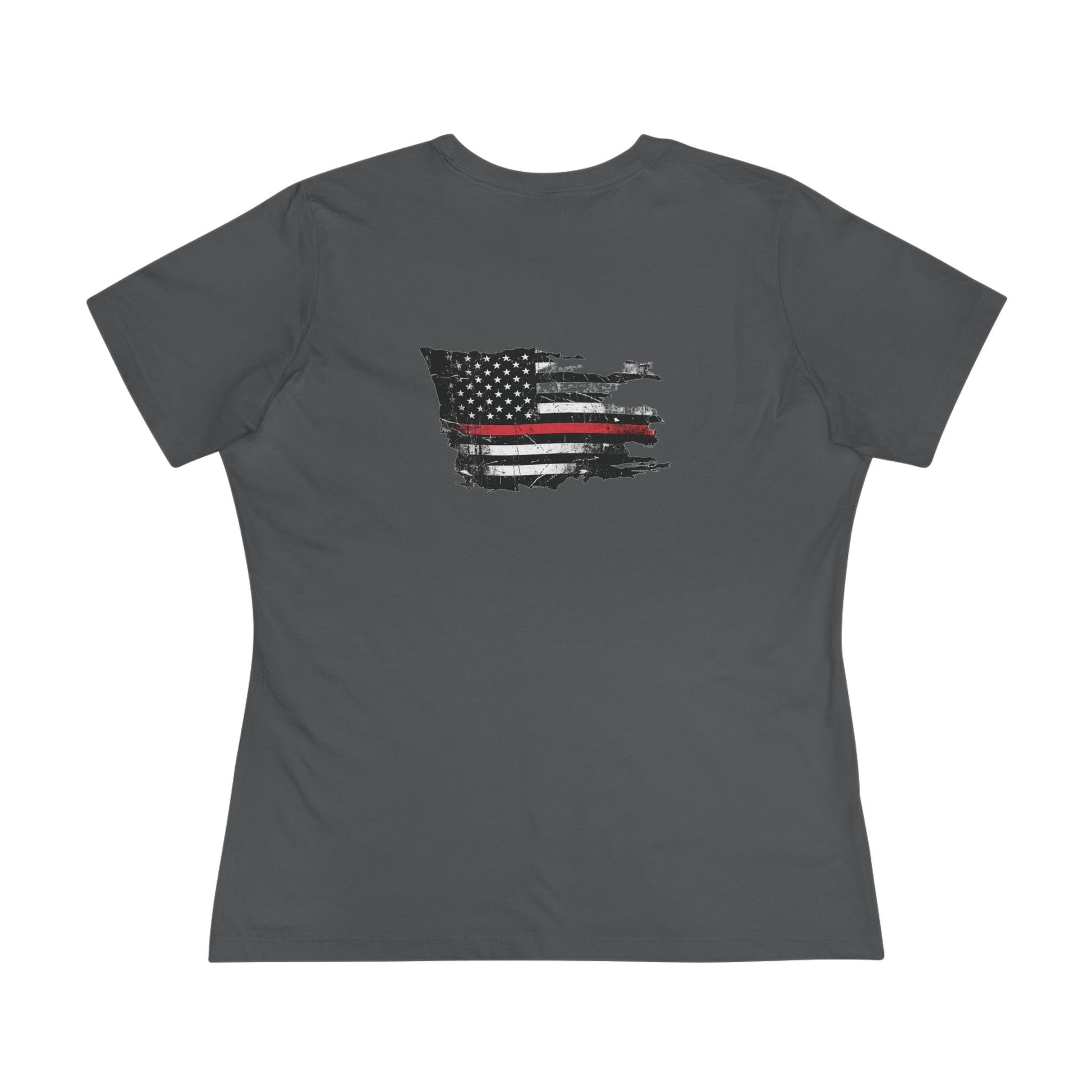 Thin Red Line women's tee - funny gym shirt by DoD Fitness