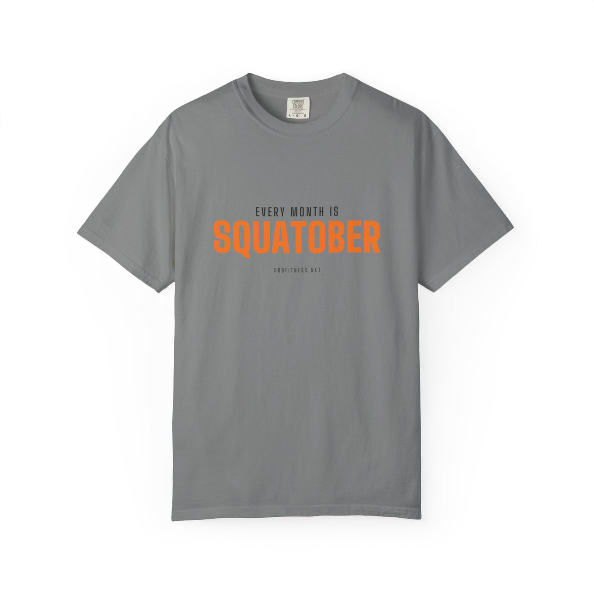 Squatober men's tee in Grey - funny gym shirt by DoD Fitness